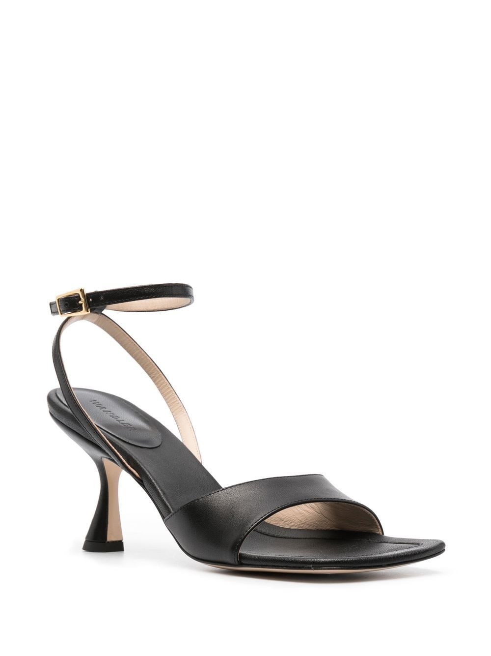 80mm leather heeled sandals - 2