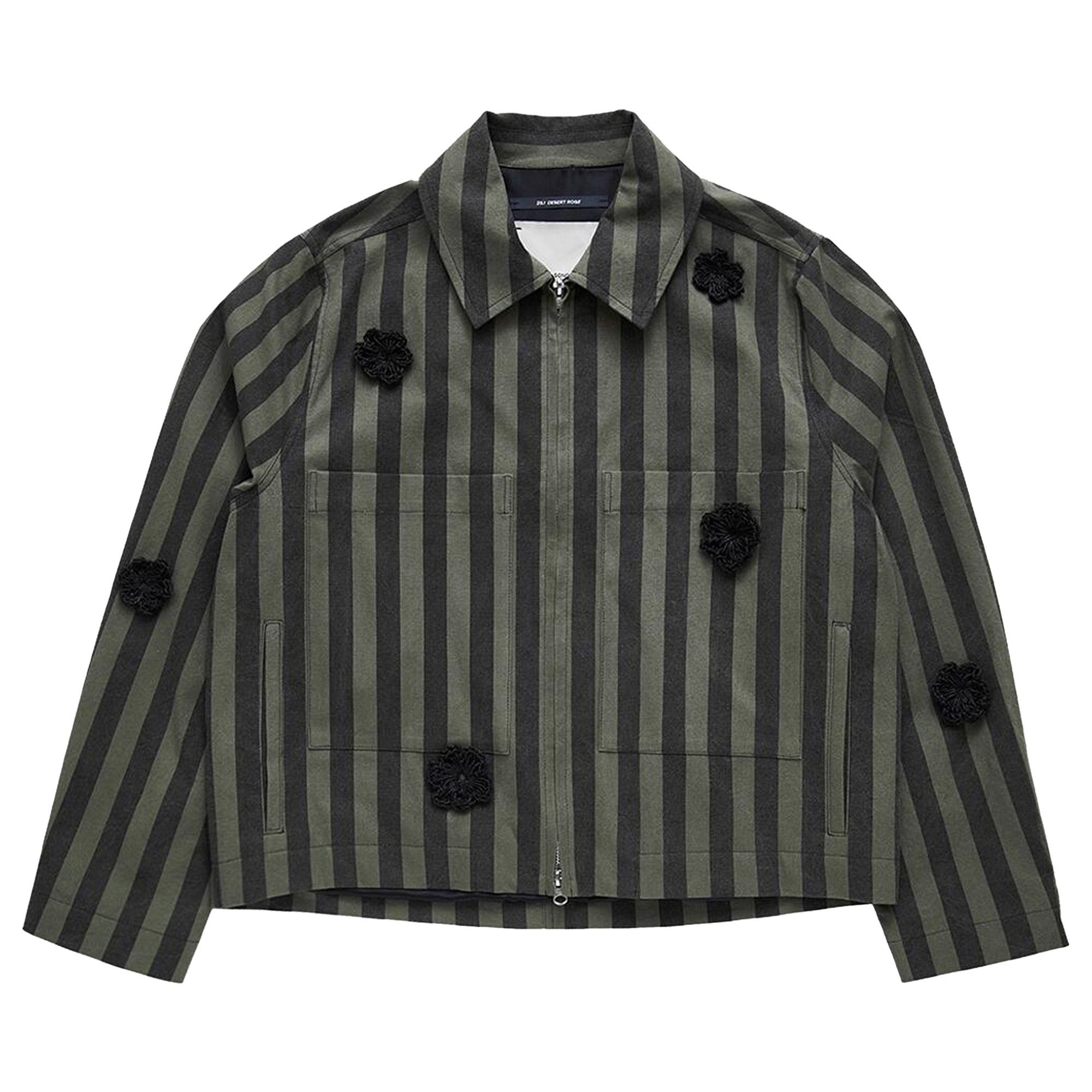 Song for the Mute Daisy Crop Patch Pocket Jacket 'Green' - 1