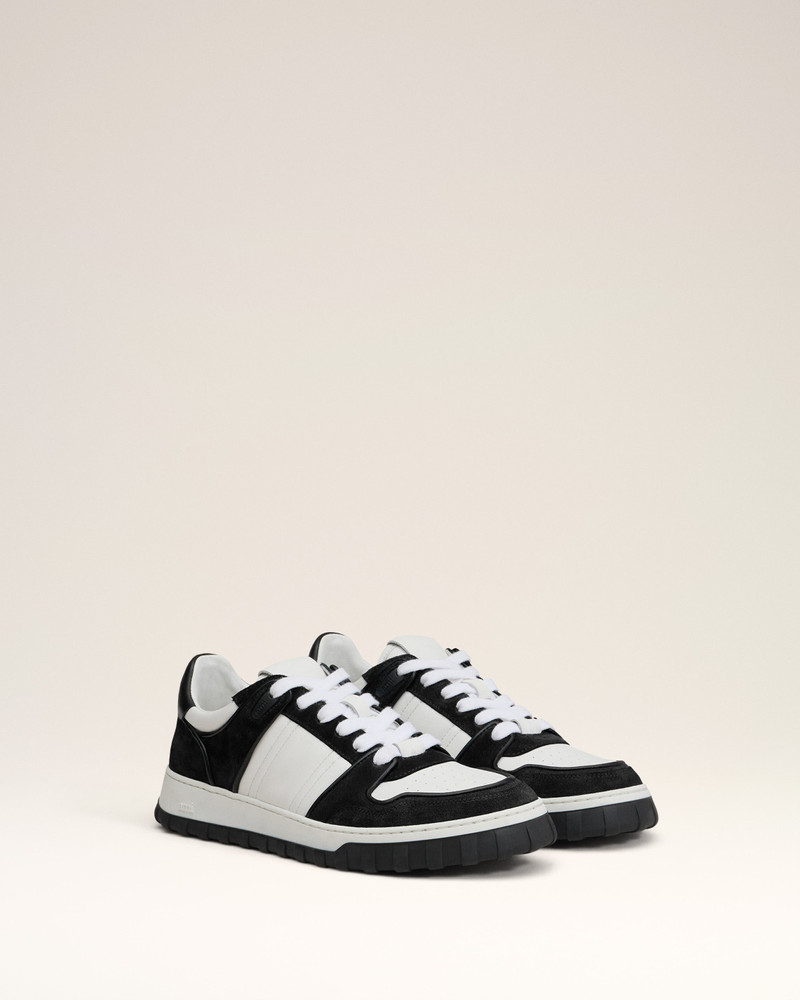 WHITE LEATHER LOW TOP WALK SNEAKERS 3