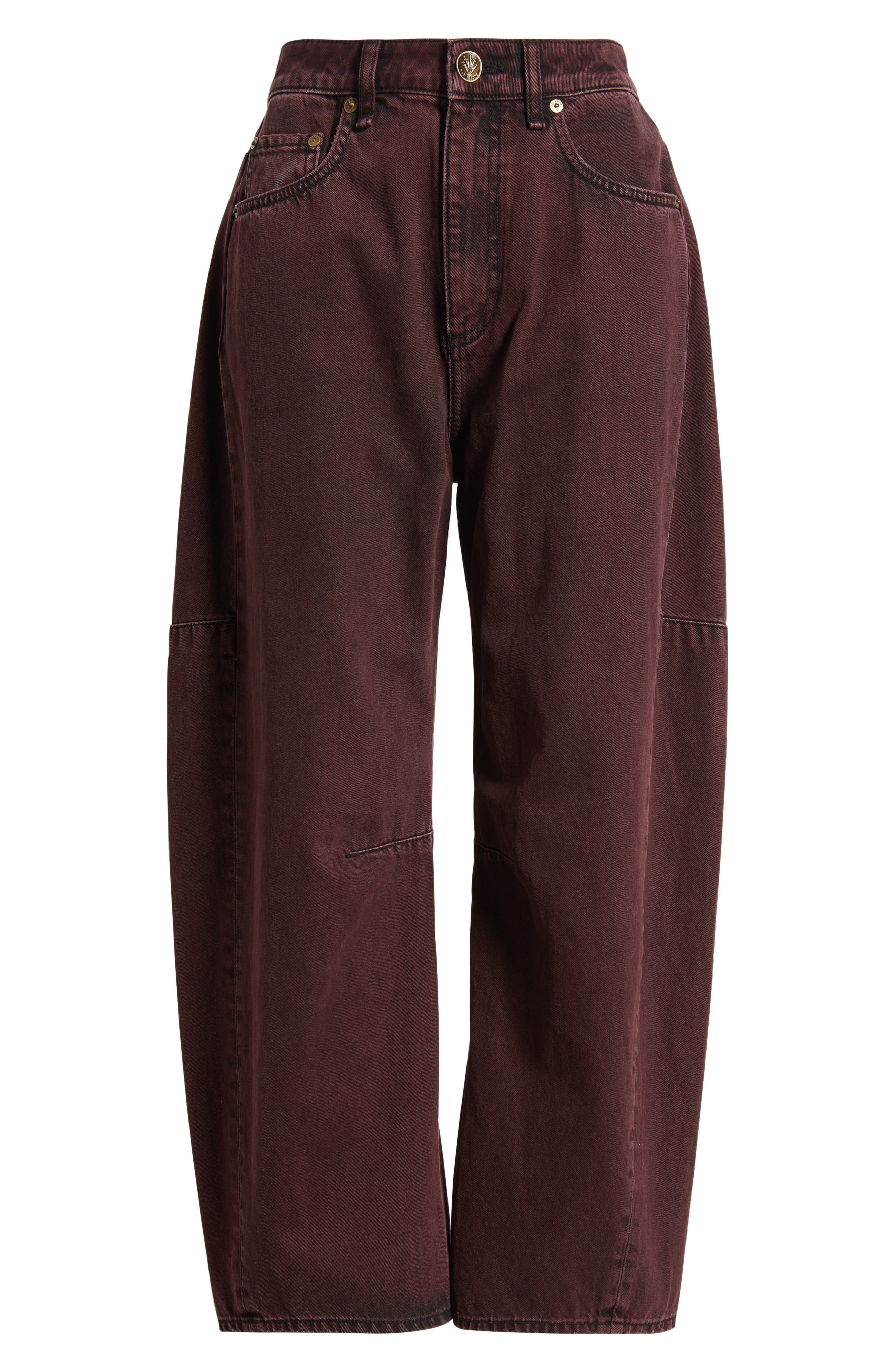 rag & bone Charlie Super High Waist Crop Barrel Jeans in Brntb at Nordstrom - 5