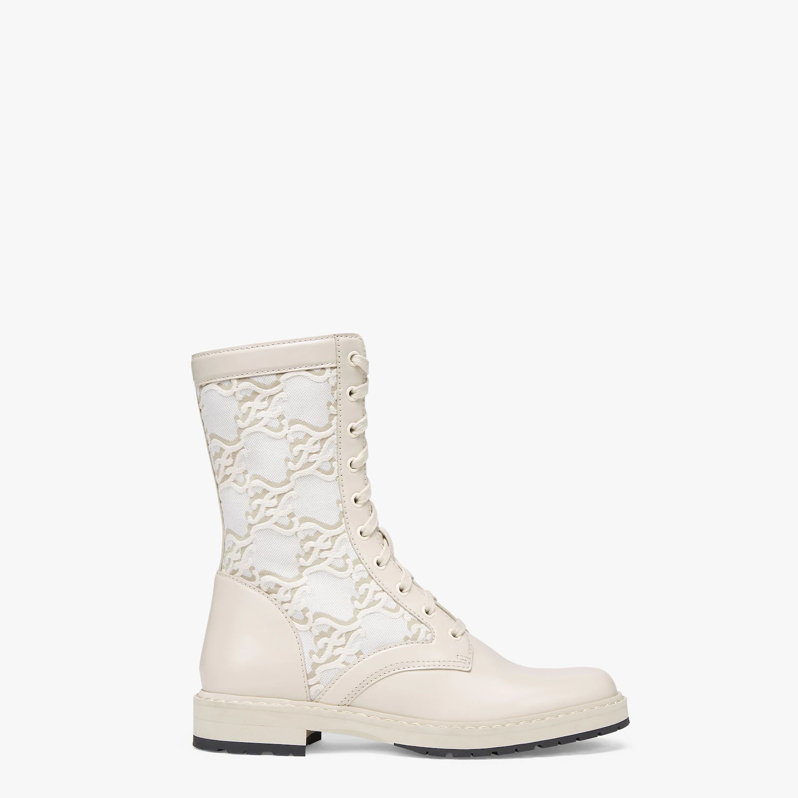 White leather biker boots - 1