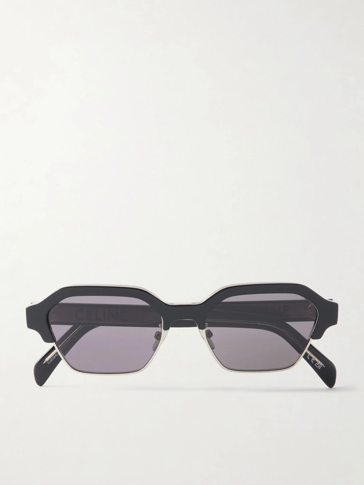 Square-frame acetate sunglasses Black - 1