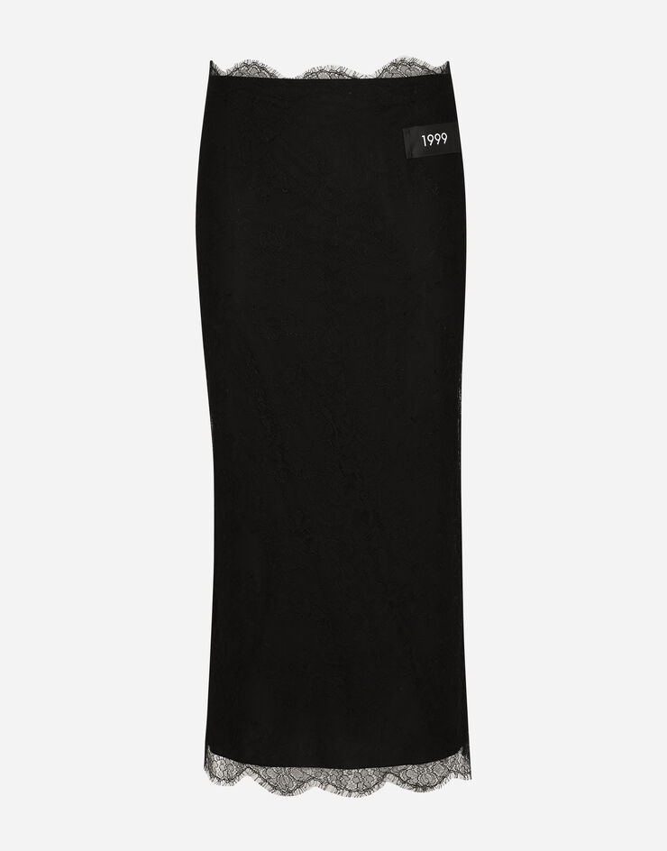 Chantilly lace midi skirt - 1