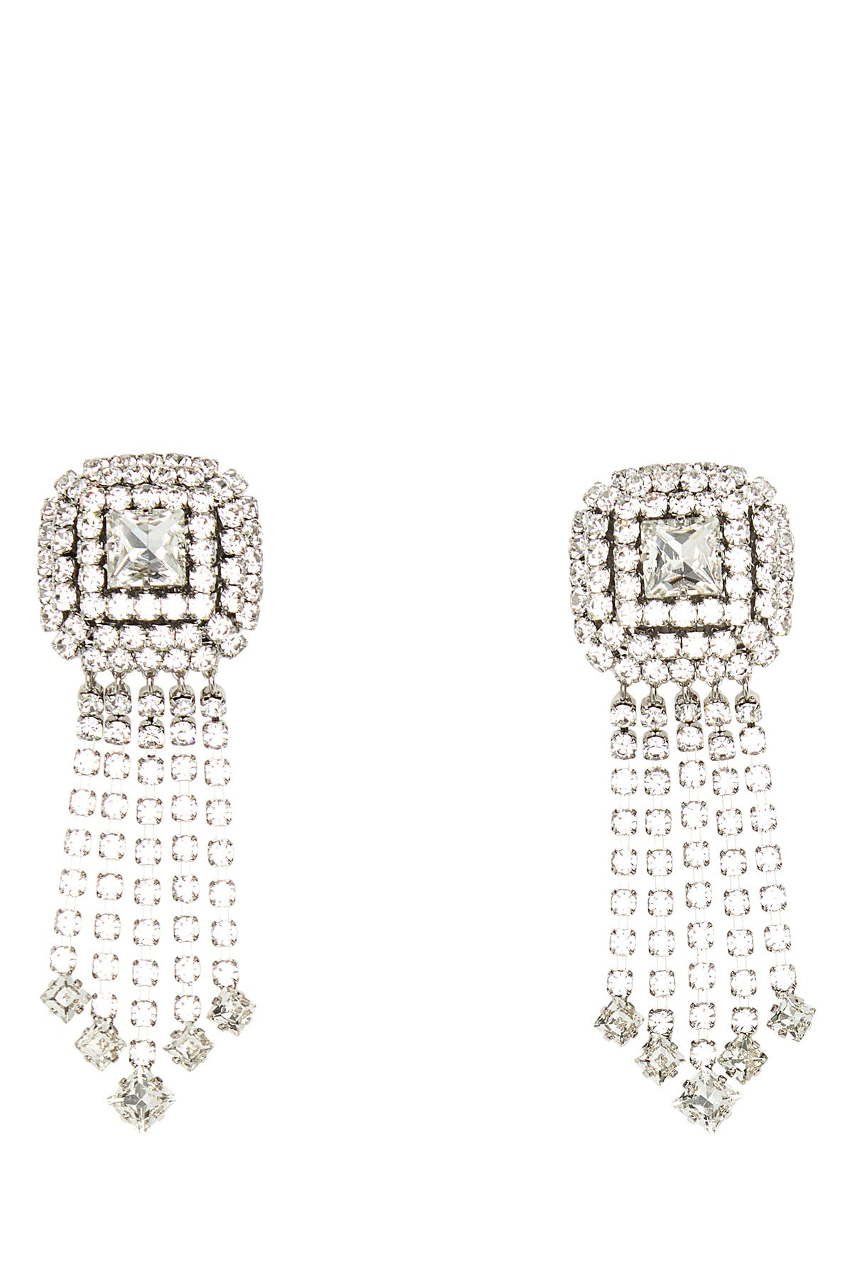 Embellished metal earrings - 1