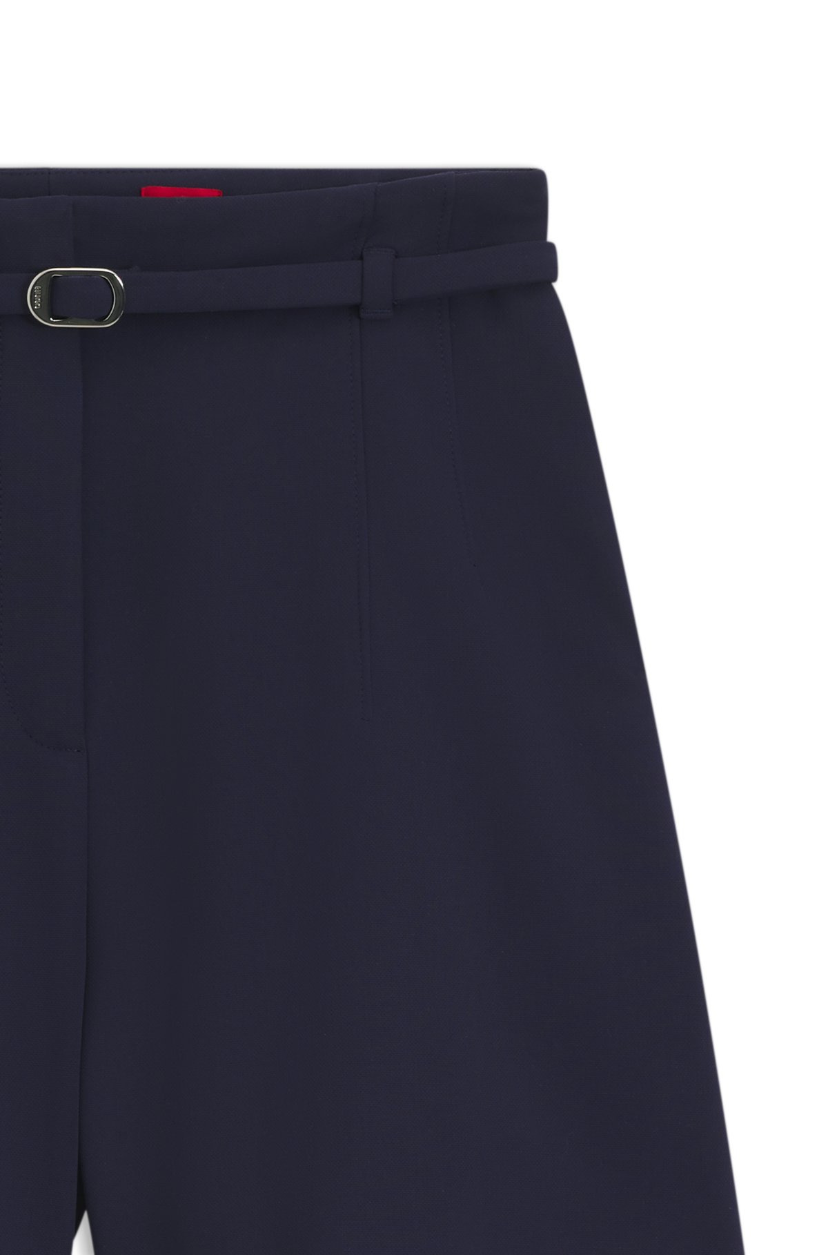 REGULAR-FIT SHORTS WITH BUCKLED BELT - 6