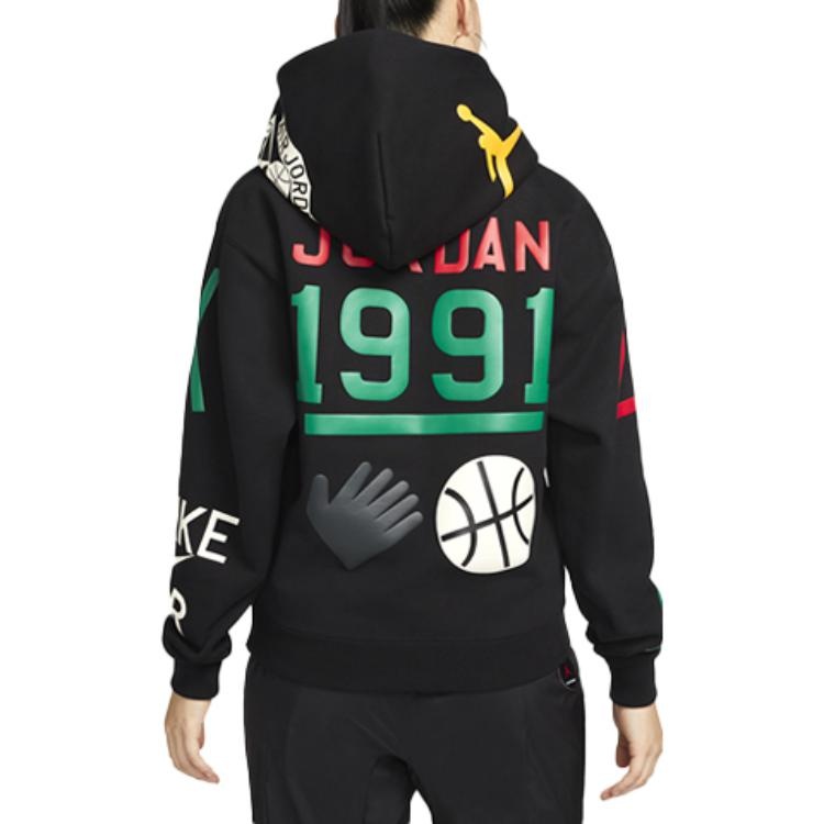 (WMNS) Air Jordan x Nina Chanel Abney Hoodie 'Black' DO4159-010 - 4