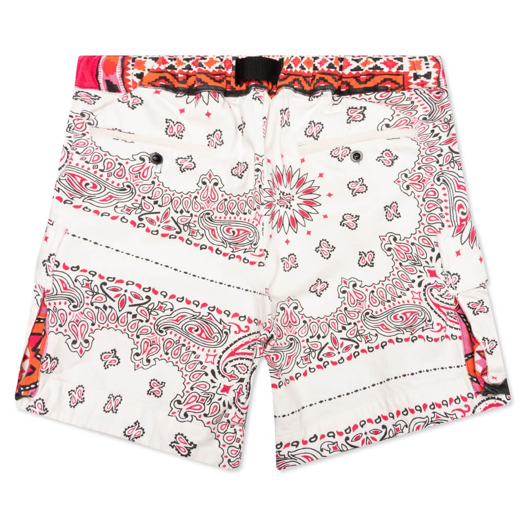 SACAI BANDANA PRINT SHORTS - OFF WHITE - 2