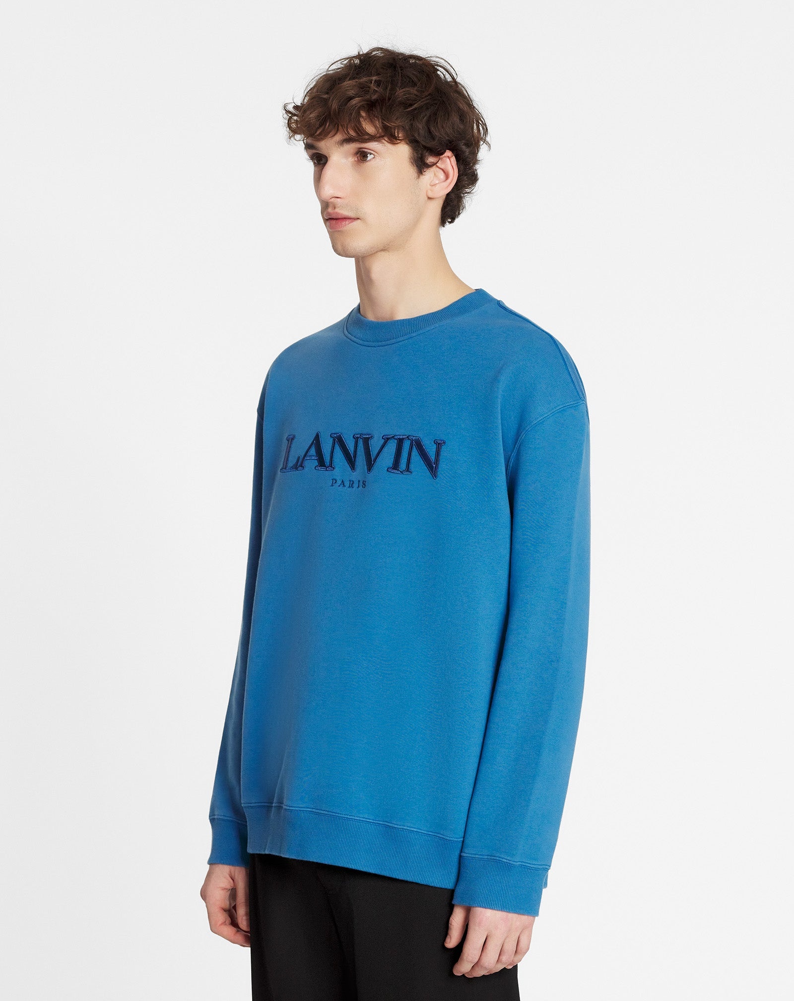 OVERSIZED EMBROIDERED LANVIN PARIS SWEATSHIRT - 3