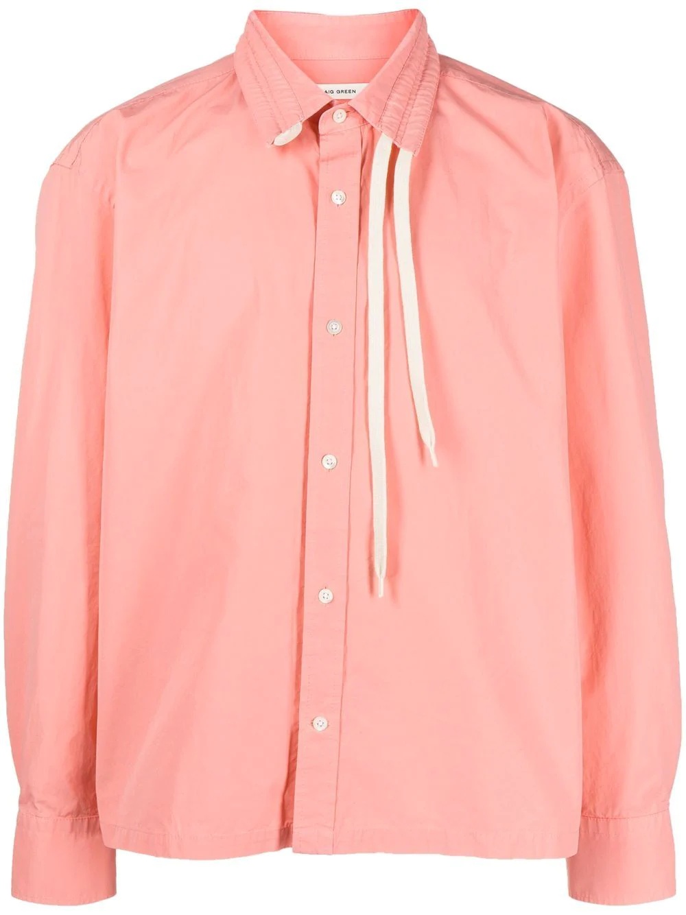 drawstring-detail shirt - 1