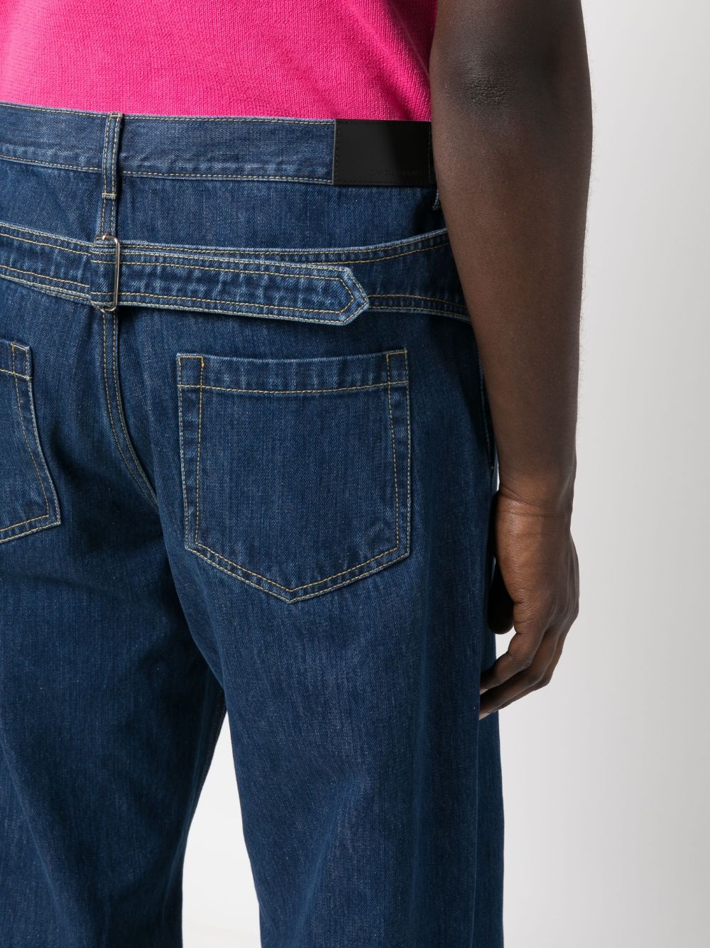 wide-leg denim trousers - 5
