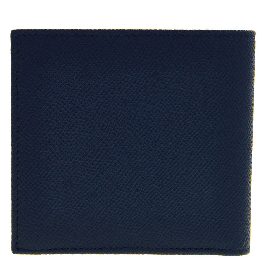 Bvlgari Blue Bifold Leather Compact Wallet - 3