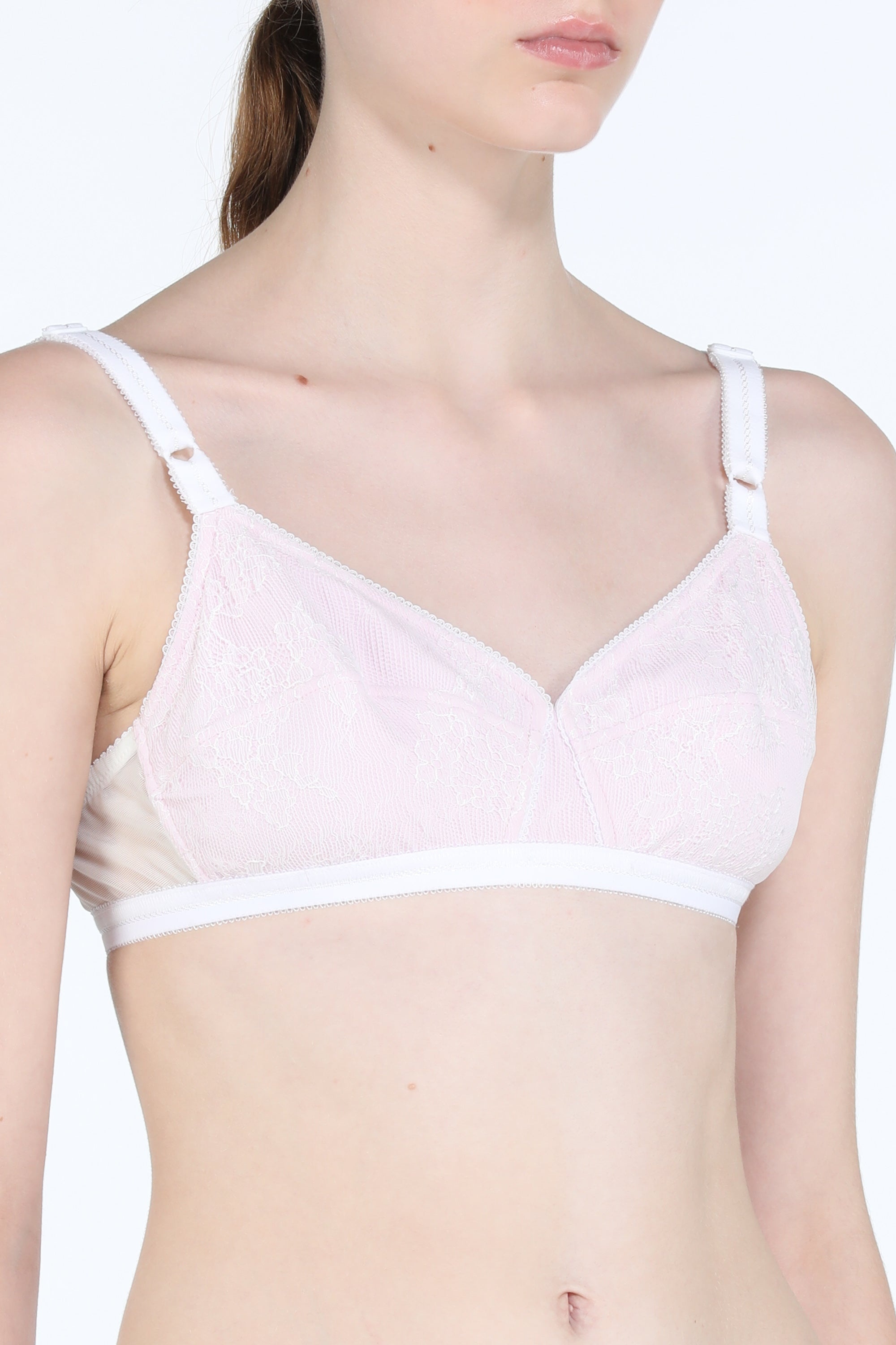 FLORAL-LACE TRIANGLE BRA - 5