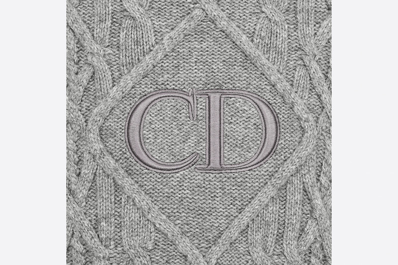 Stand Collar Sweater with 'CD' Signature 3