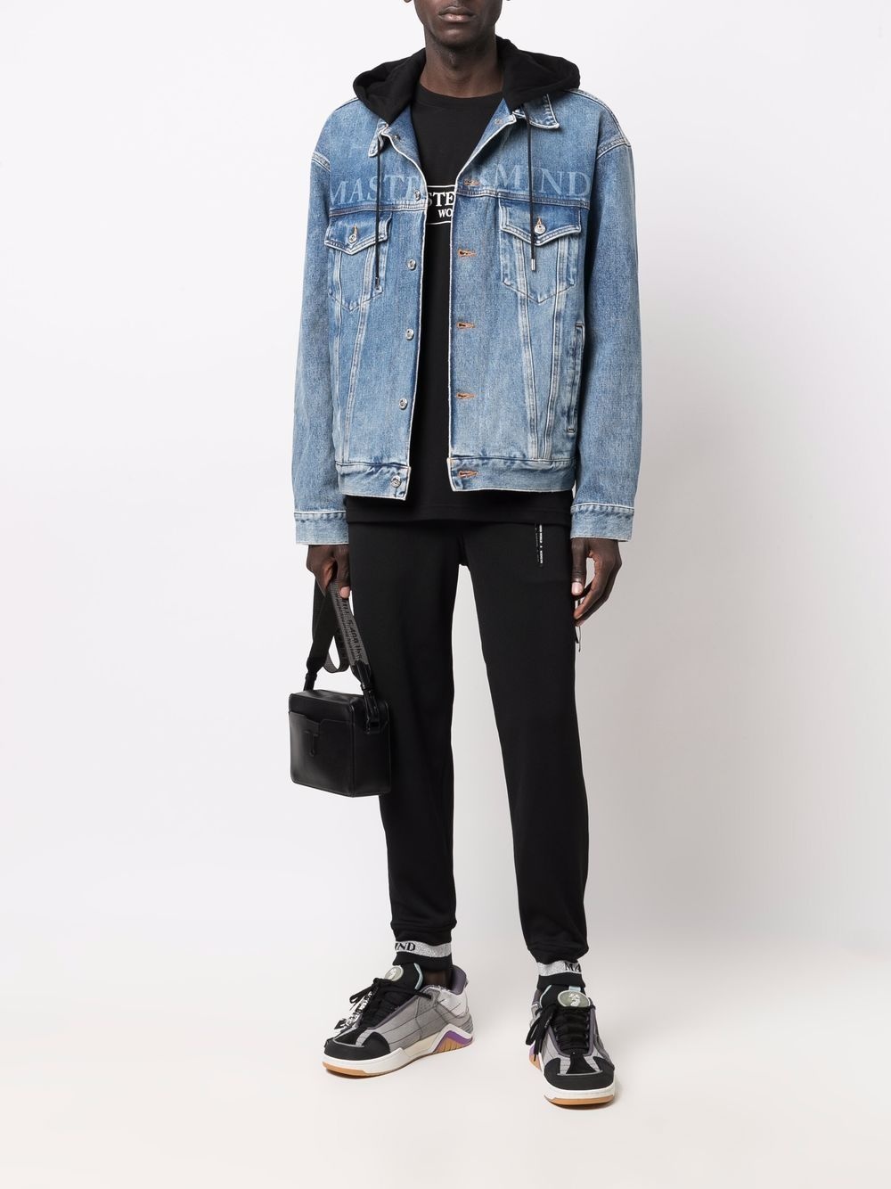 hooded denim jacket - 2