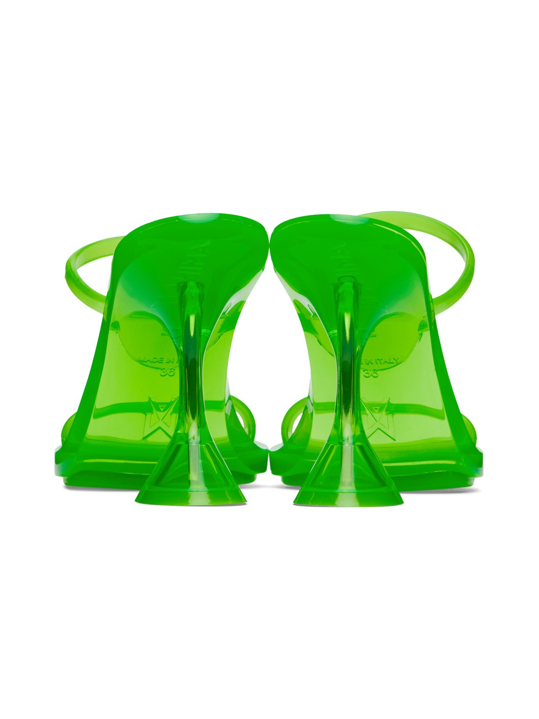 Green Brito Slipper Heeled Sandals - 2