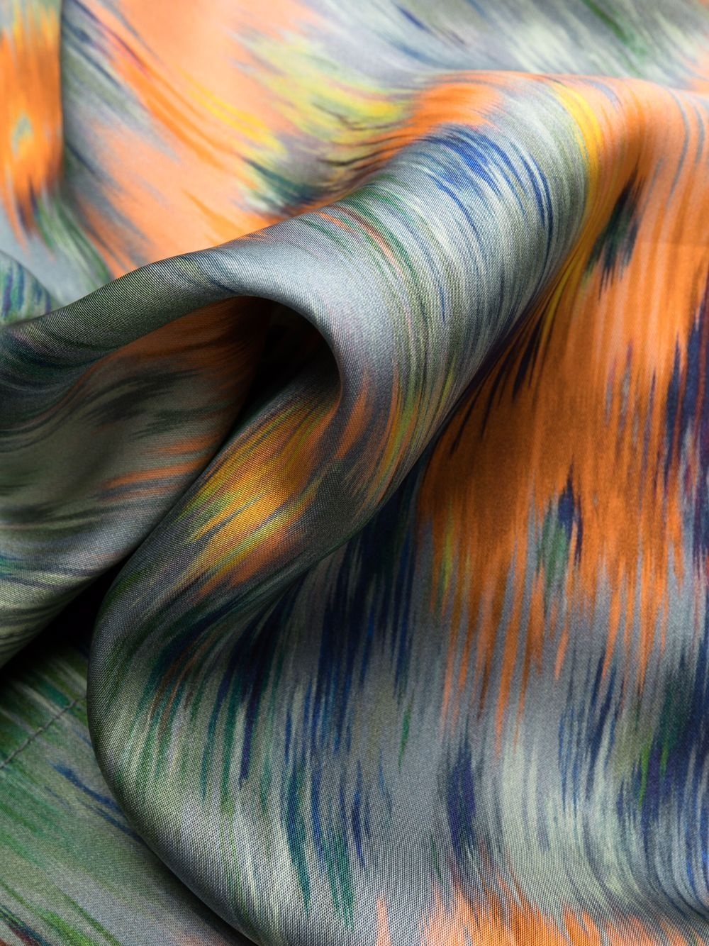 abstract-print draped dress - 7