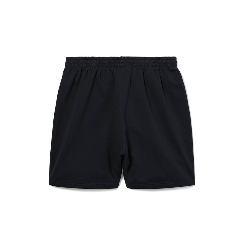 BALENCIAGA I Love Paris & Balenciaga Sweat Shorts in Black Faded outlook
