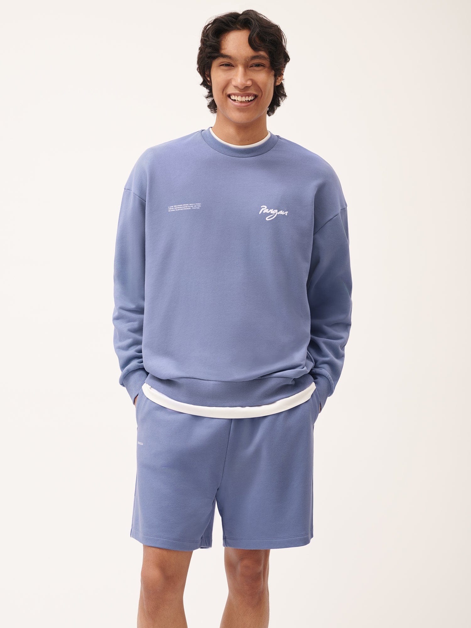 Mens One Forest Graphic Sweatshirt - Aster Purple - 3