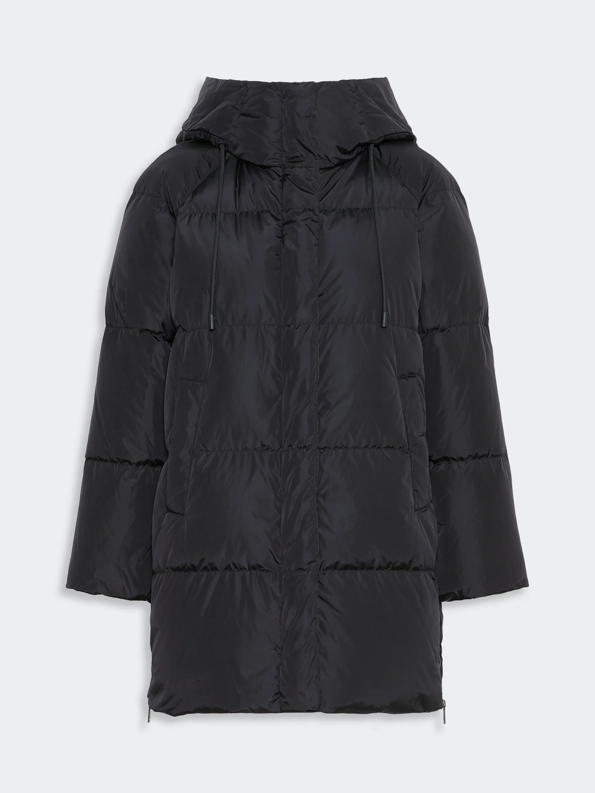NEWBEMBO Midi parka in water-repellent taffeta - BLACK - 1