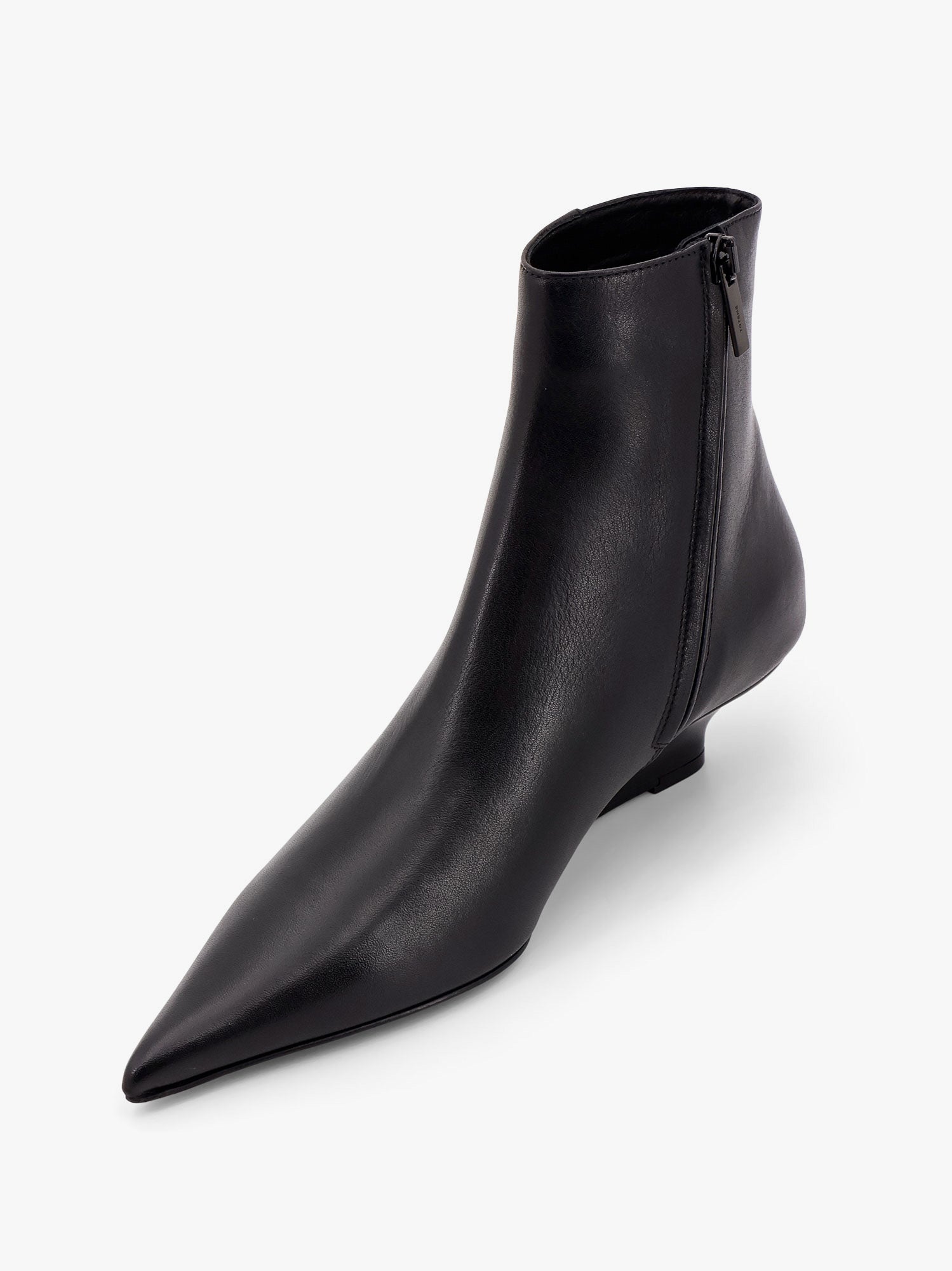 Toteme Leather Ankle Boots With Wedge Heel - 4