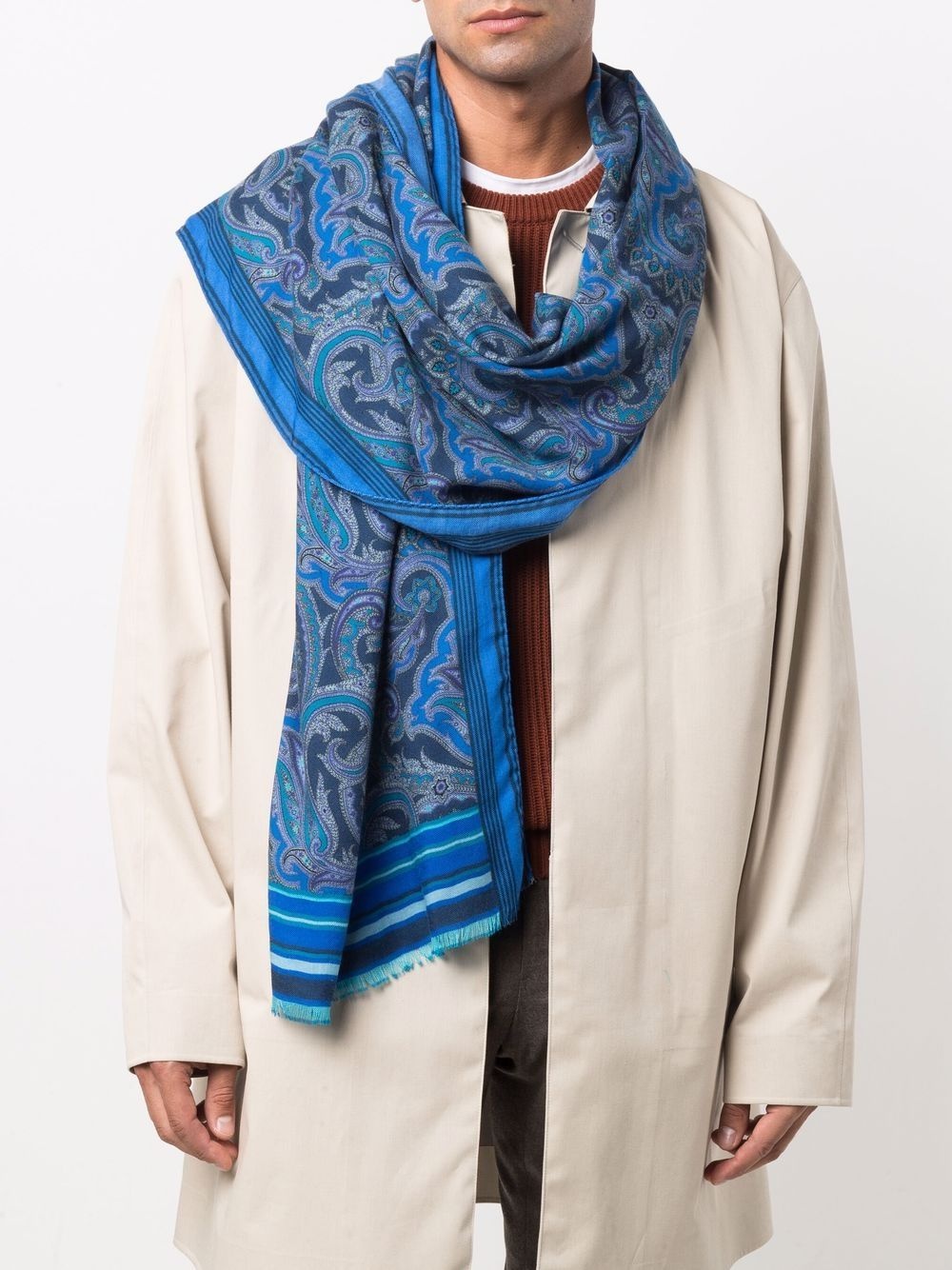 paisley print scarf - 2