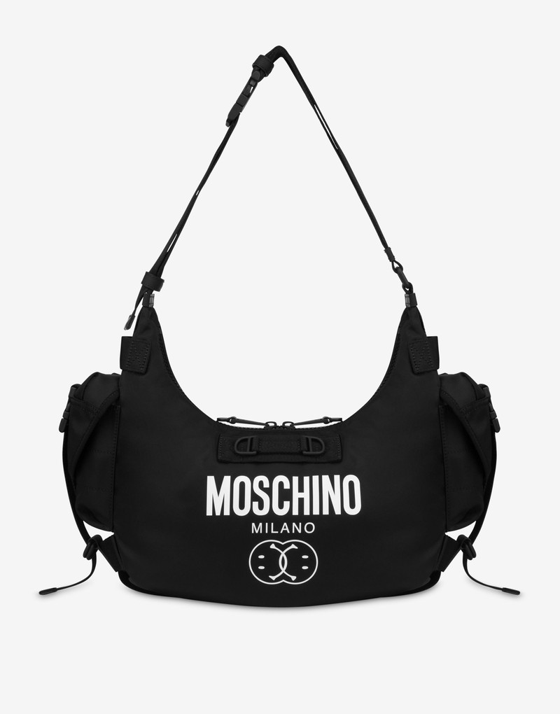 DOUBLE SMILEY® LOGO NYLON HOBO BAG 1