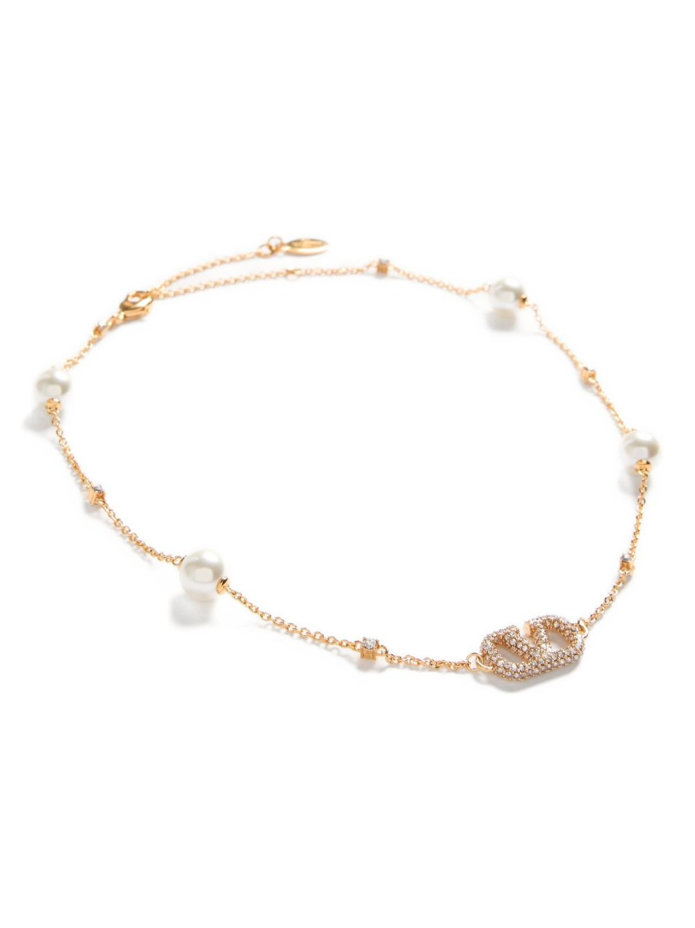 VLogo Signature pearl necklace - 3