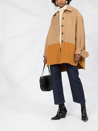 Chloé two-tone single-breasted coat outlook