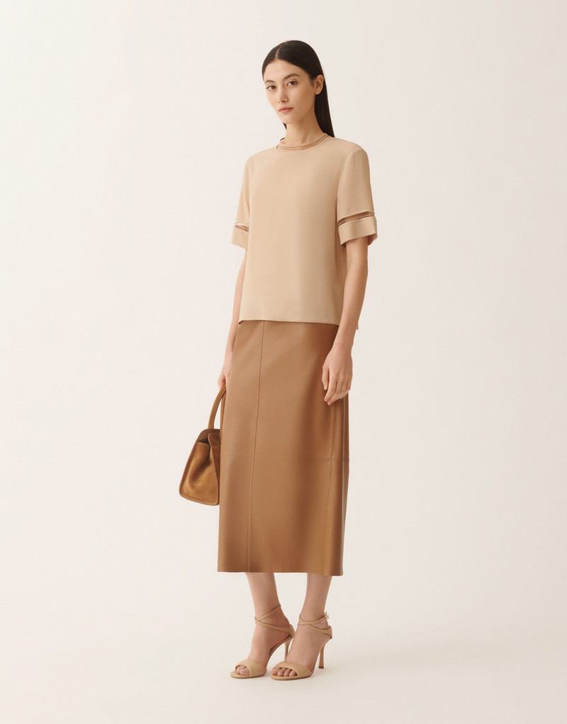 FABIANA FILIPPI Crepe de chine top outlook