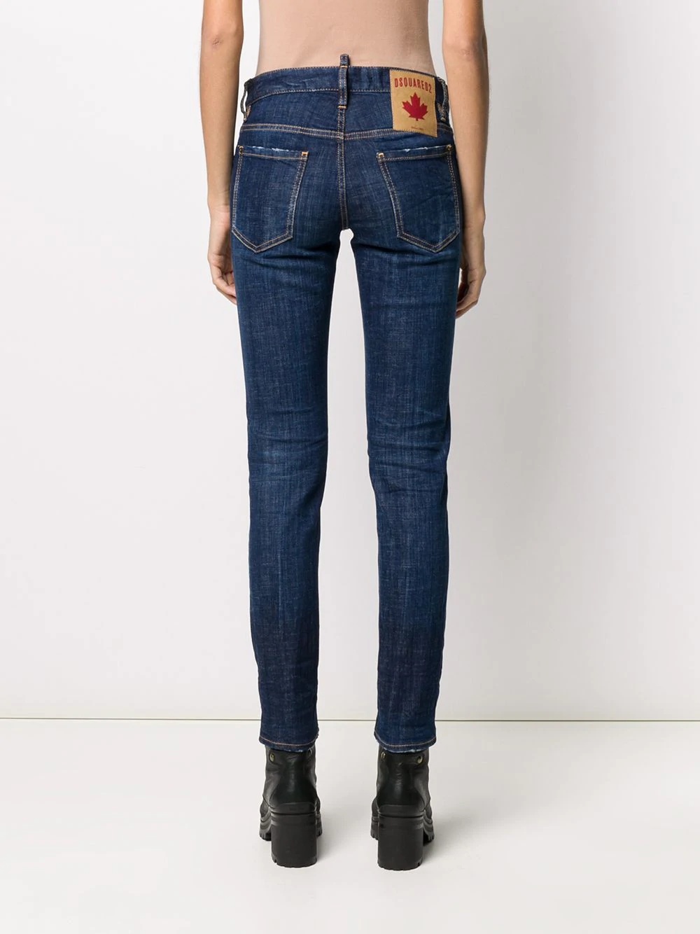 mid-rise skinny jeans - 7