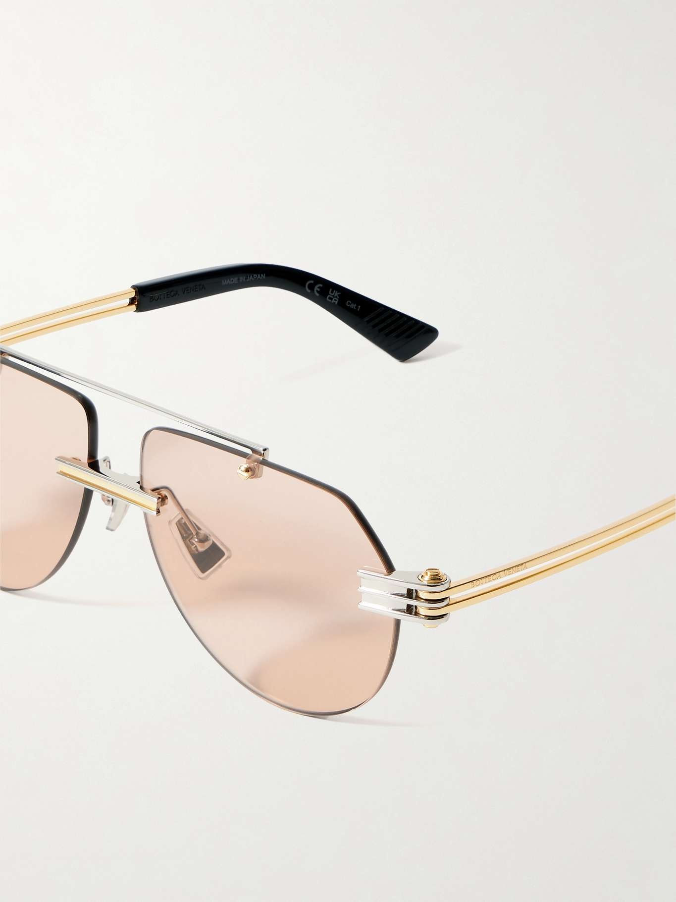 Aviator-style gold and silver-tone sunglasses Silver - 4