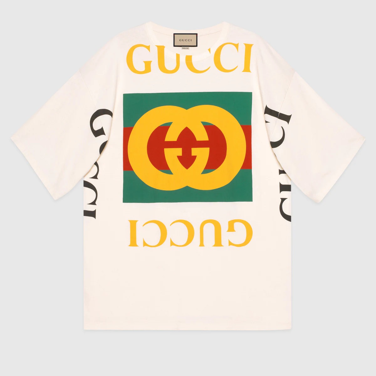Oversize T-shirt with Gucci logo - 1