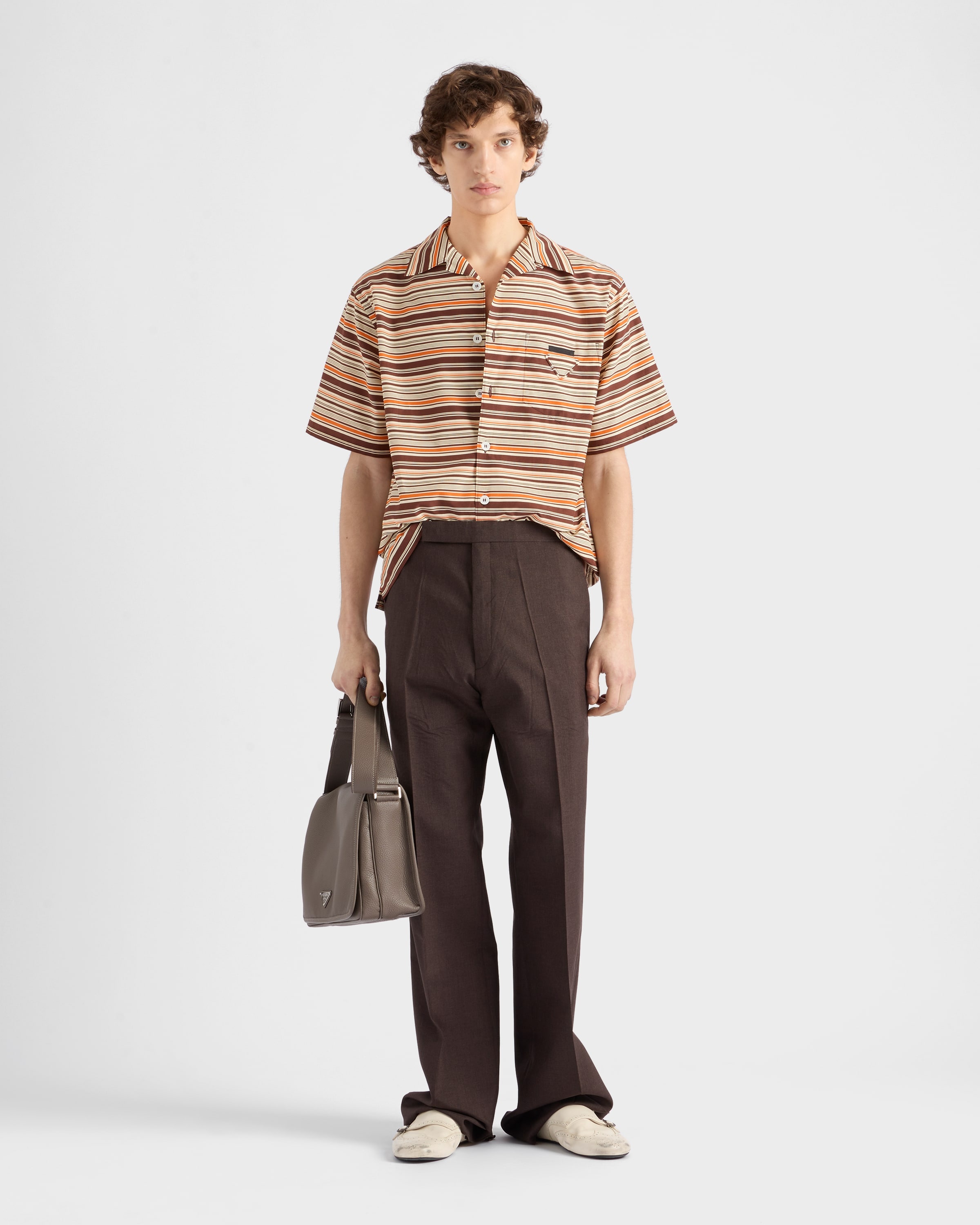 Striped cotton bowling shirt - 2