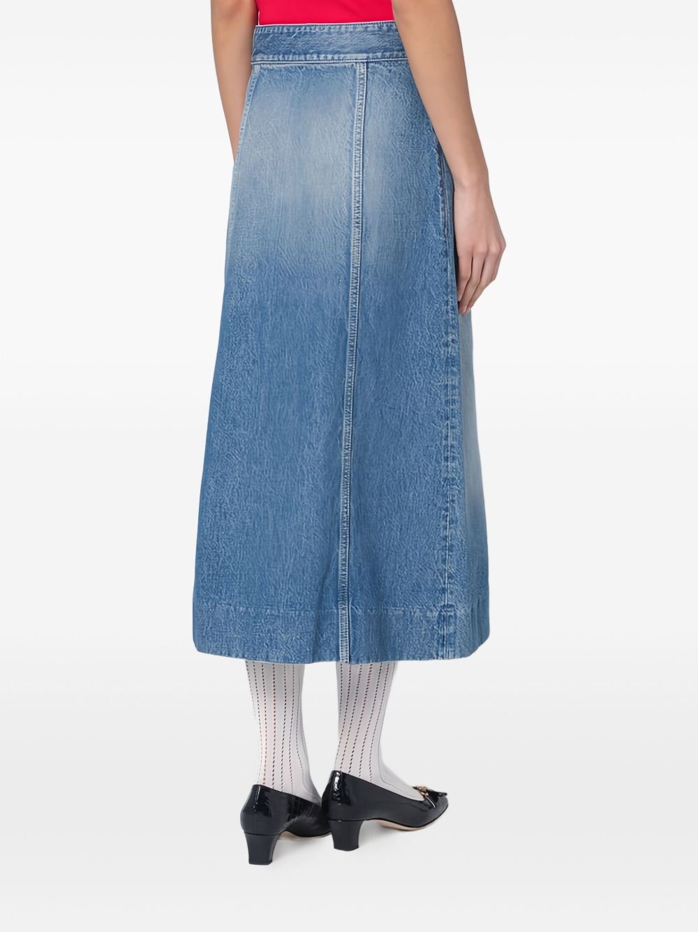cotton midi skirt - 4