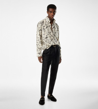 TOM FORD LINEAR FLORAL FLUID FIT SHIRT outlook