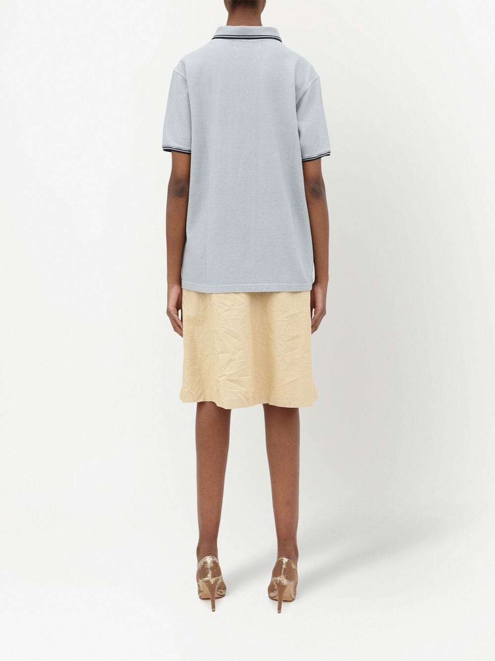 cotton stripe-trim polo shirt - 5