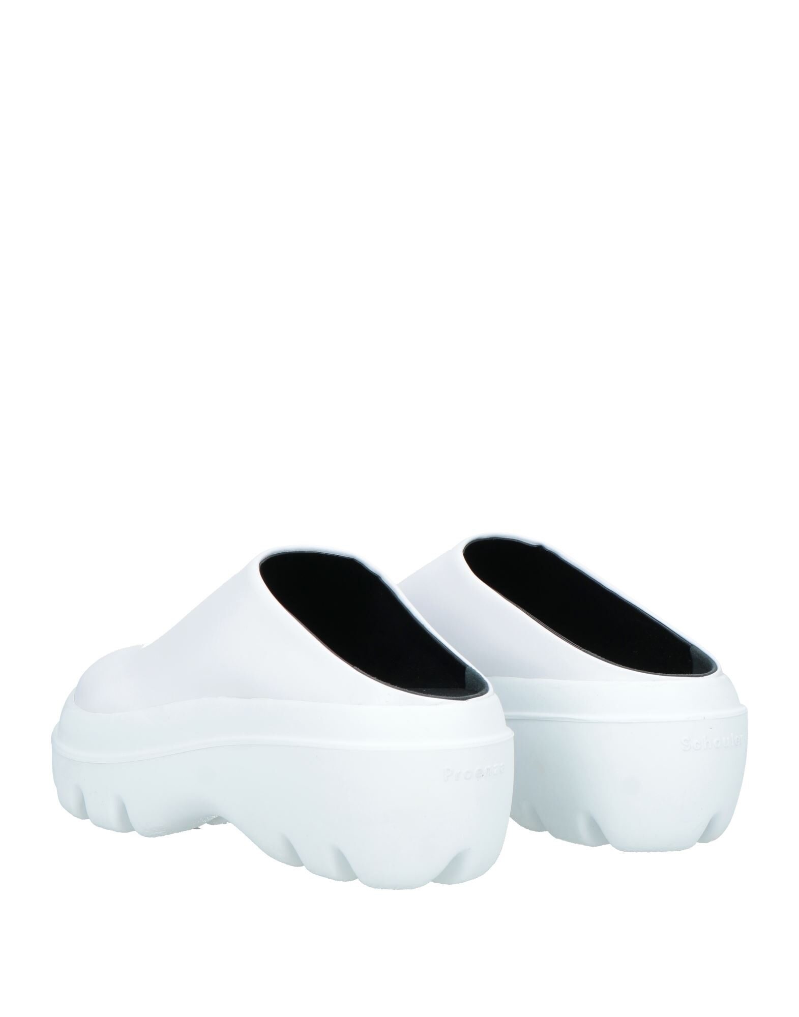 White Women's Mules And Clogs - 3