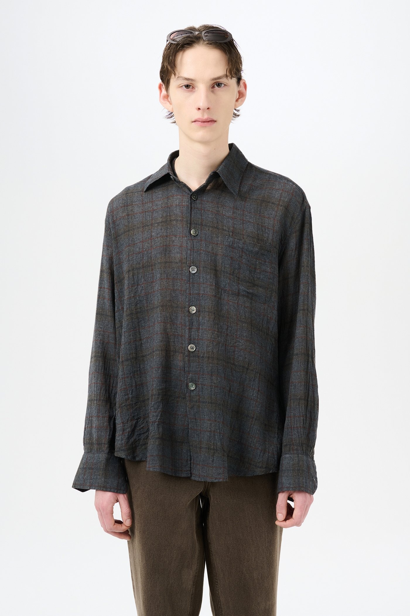 Above Shirt Bazaar Check Breeze Weave - 3