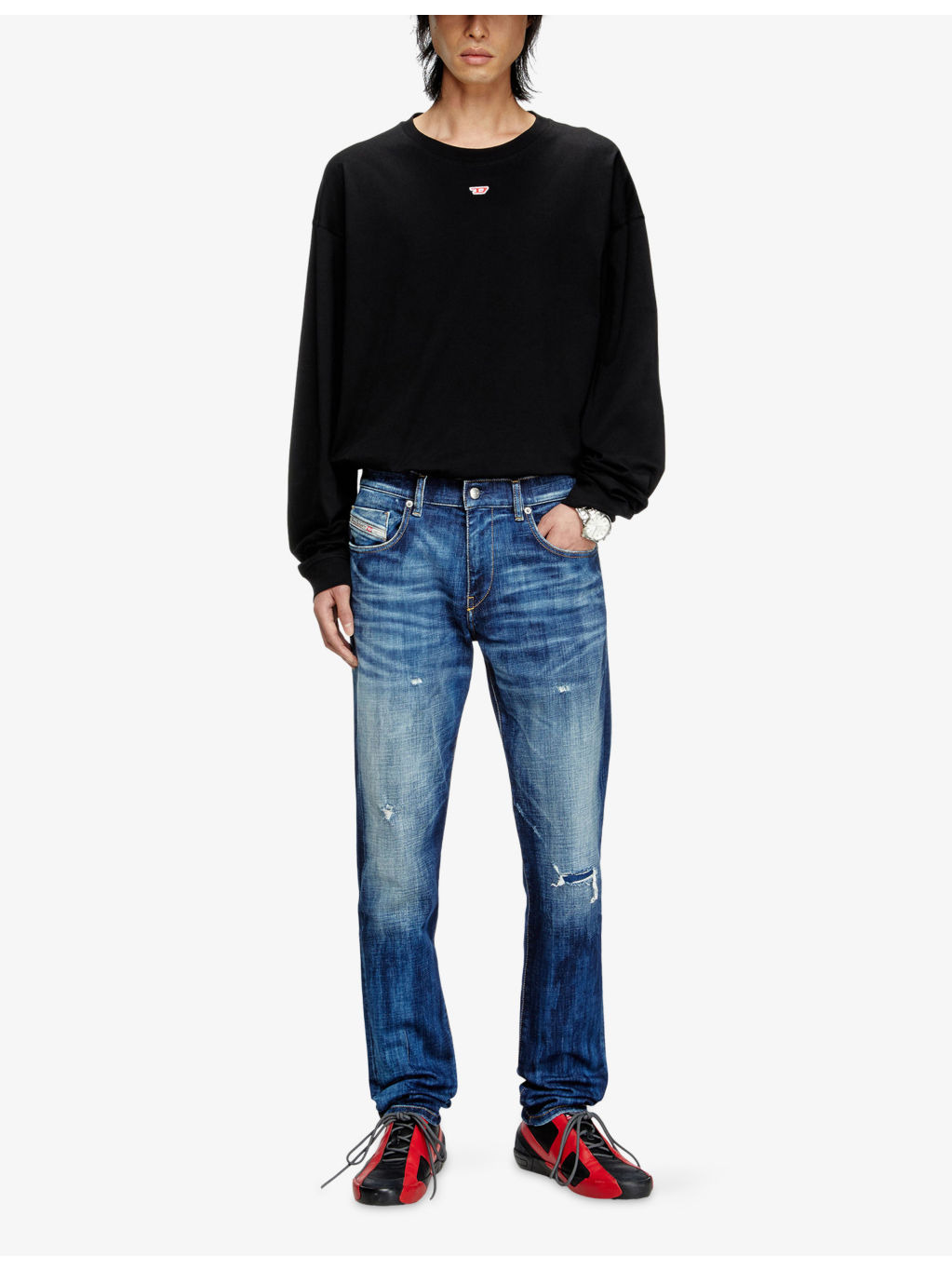 2019 D-Strukt Slim-Leg Stretch-Denim Jeans - 2