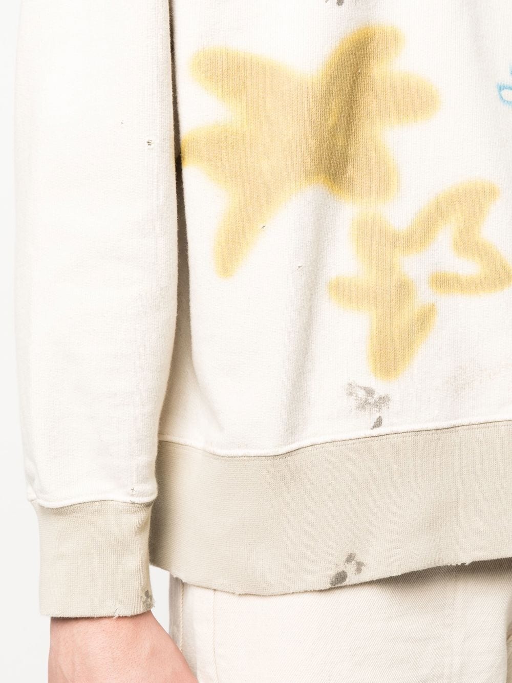 Sprayed Palm-print cotton sweatshirt - 5