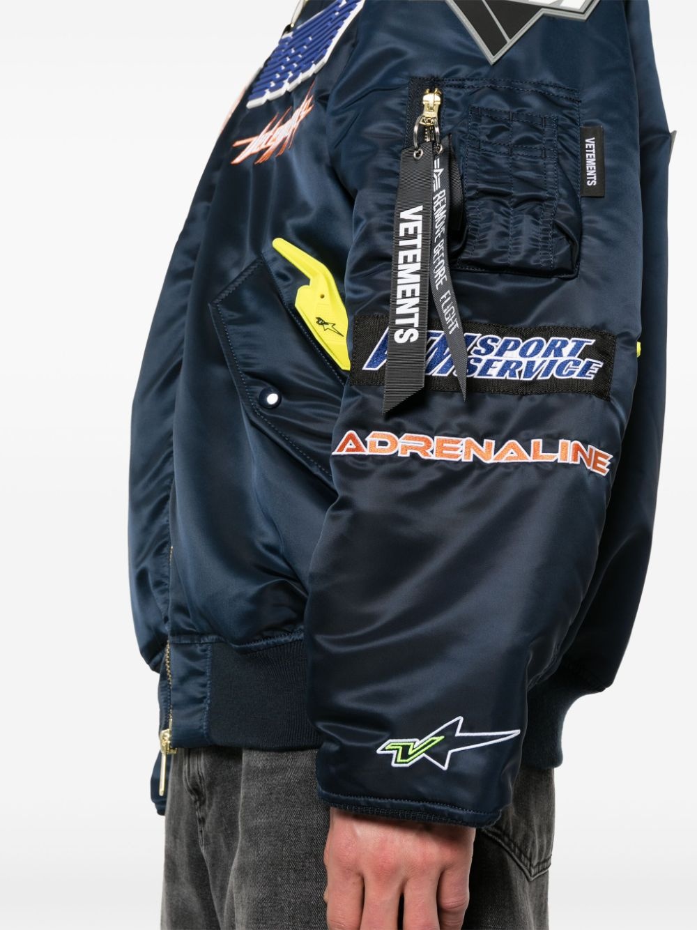 logo-appliquÃ© bomber jacket - 6