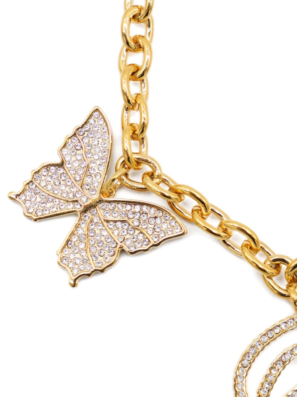 crystal-embellished chain-link bracelet - 3