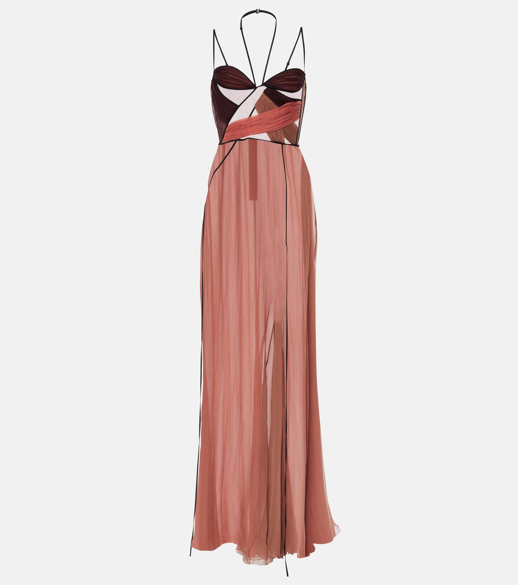 Mae draped satin corset dress - 1