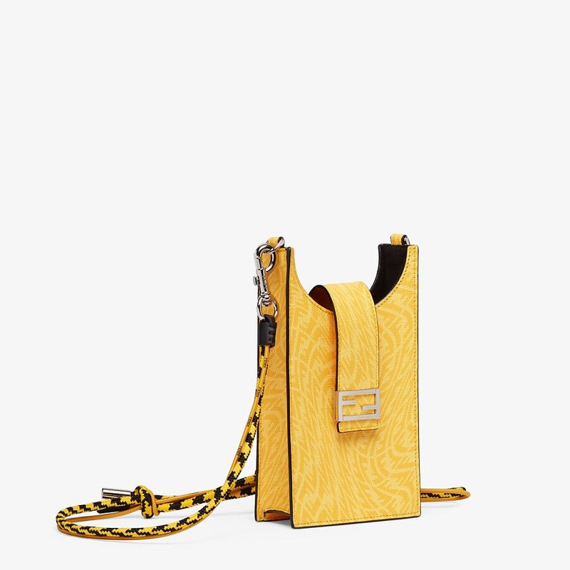 FENDI Yellow fabric mobile phone holder outlook
