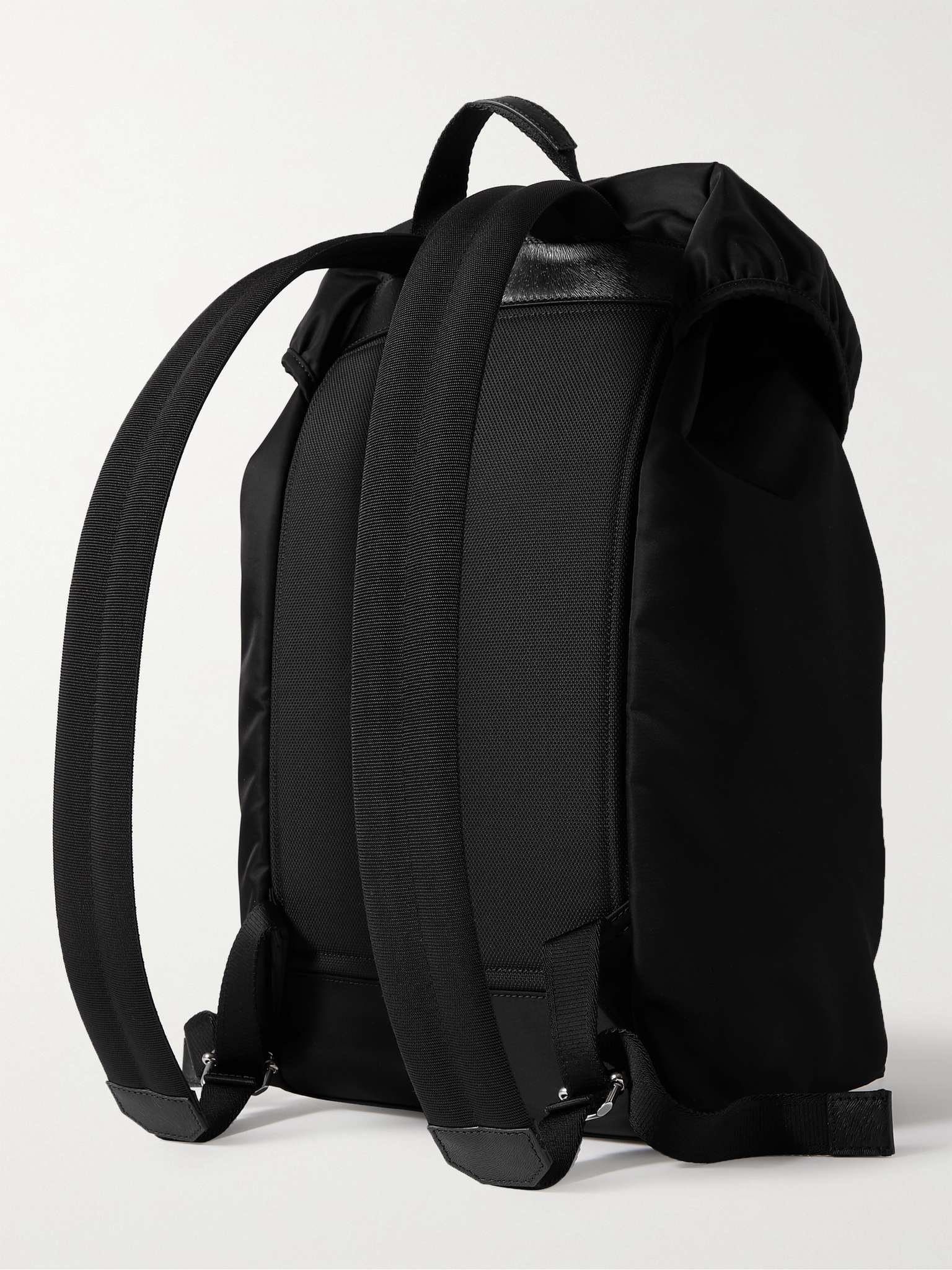 4G Light Leather-Trimmed Nylon Backpack - 4