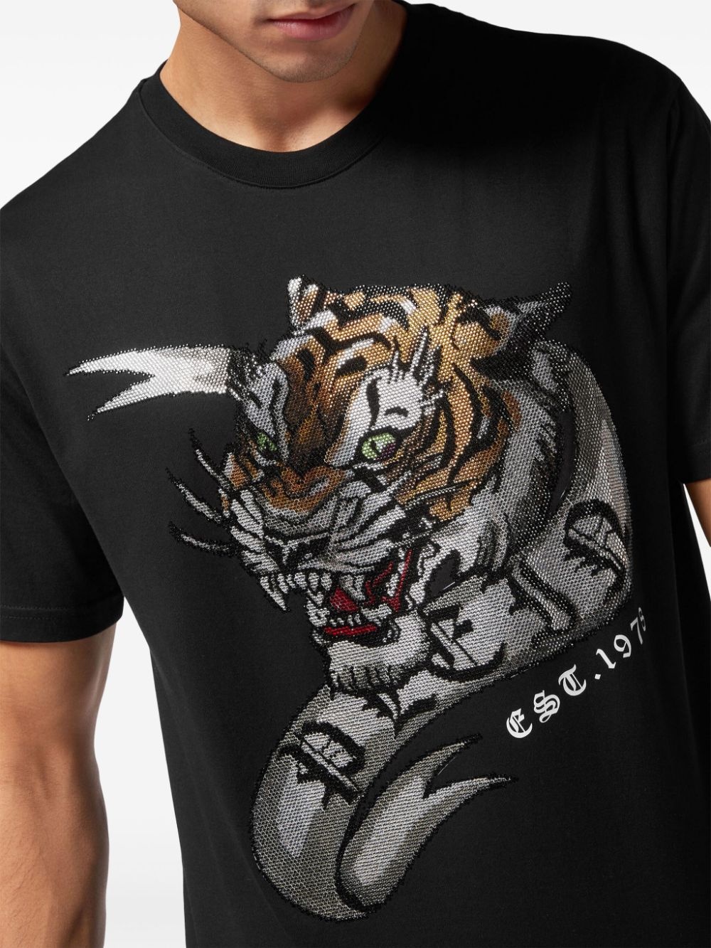 Tattoo-print cotton T-shirt - 5