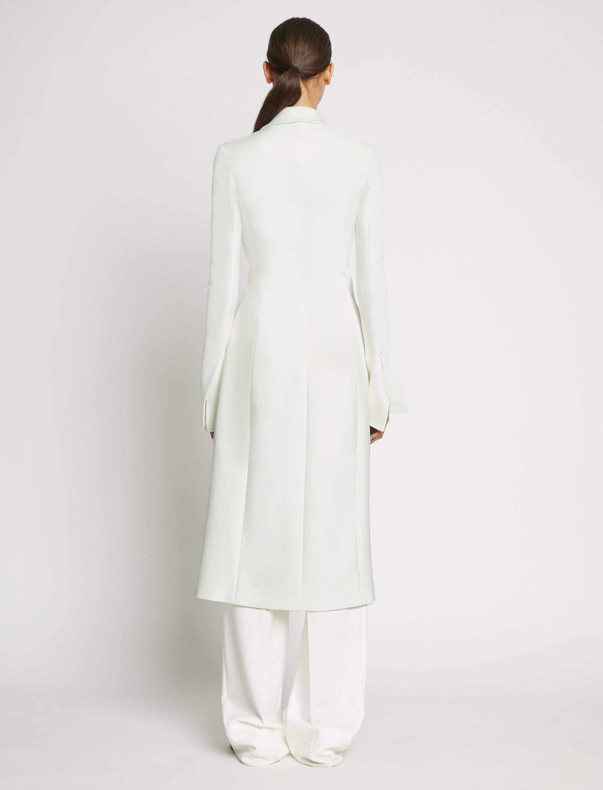 Bi-Stretch Crepe Wrap Coat - 4
