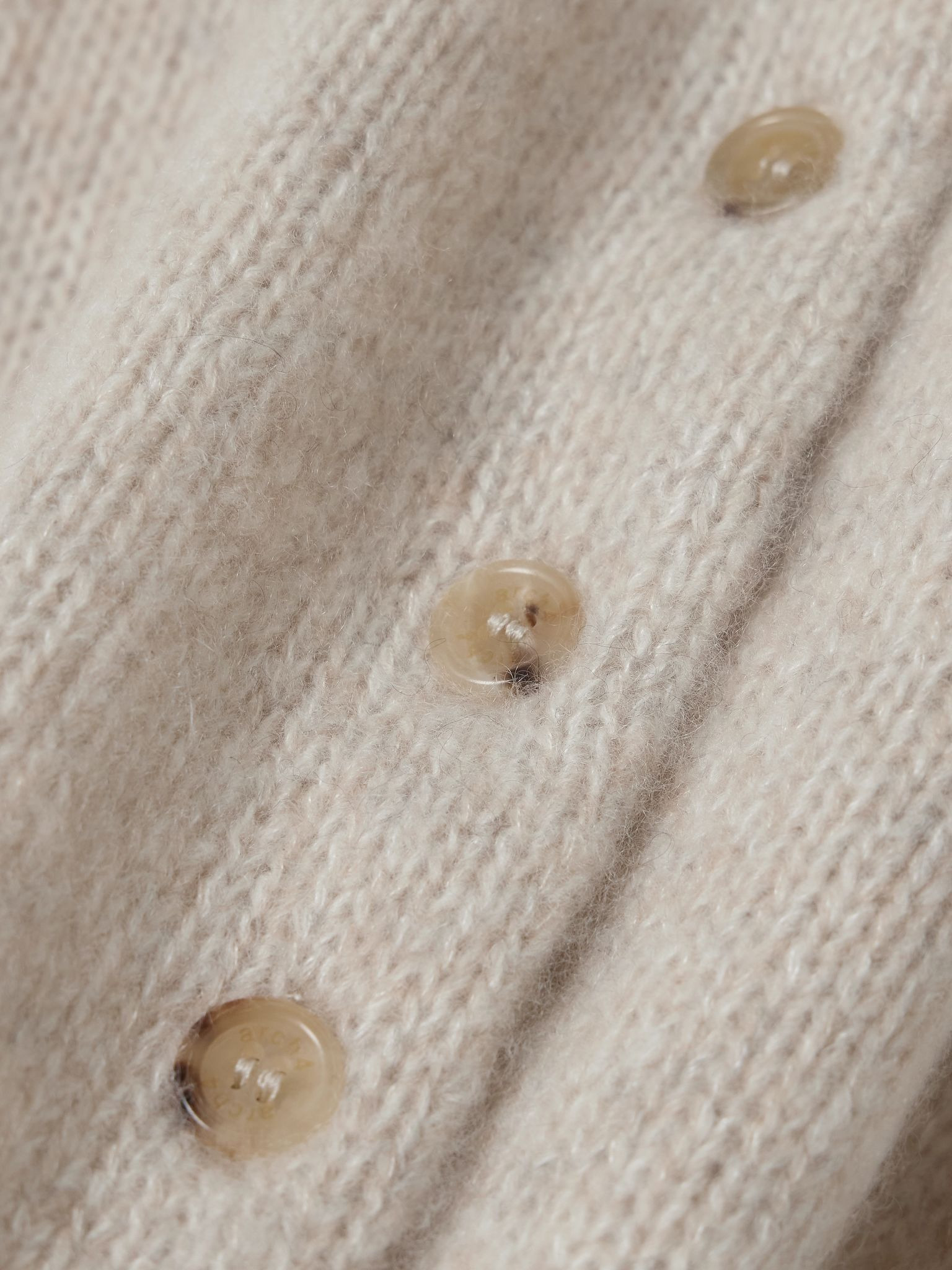 Rome cropped organic cashmere and silk-blend cardigan Beige - 4