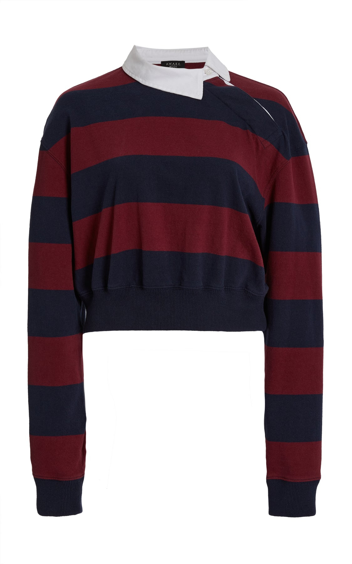 TWISTED COLLAR RUGBY JERSEY BURGUNDY NAVY - 12