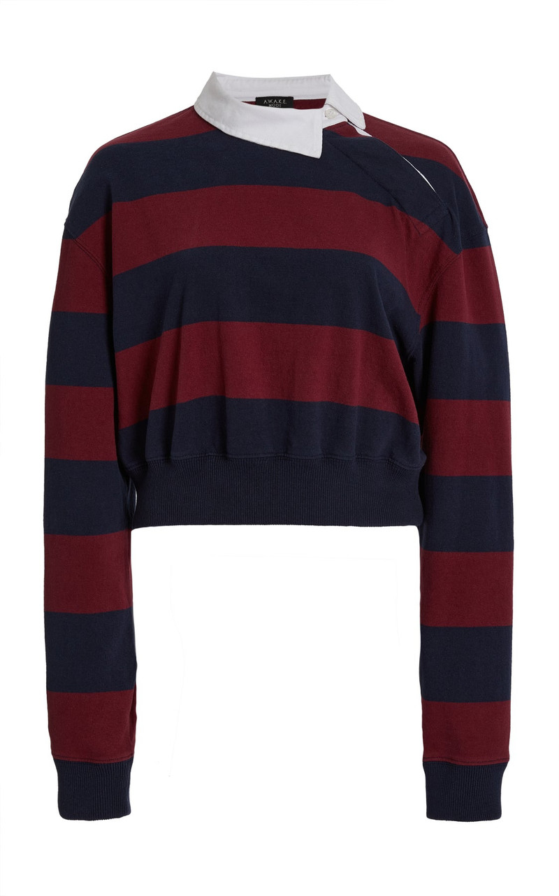 TWISTED COLLAR RUGBY JERSEY BURGUNDY NAVY 12